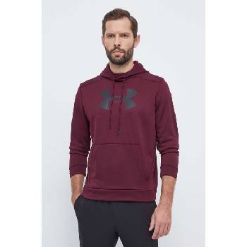 Under Armour Суичър за трениране Under Armour в бордо с качулка с принт (1379743)