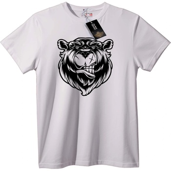 NOONEBRAND Тениска Свиреп мечок - 6XL, Black