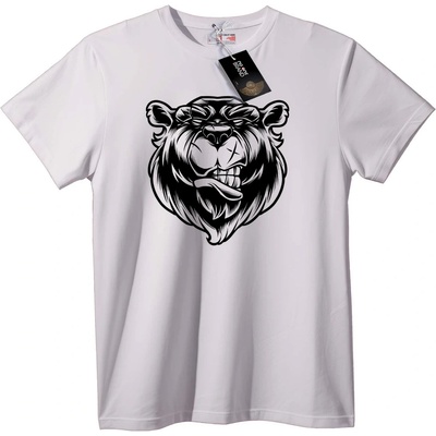 NOONEBRAND Тениска Свиреп мечок - 6XL, Black