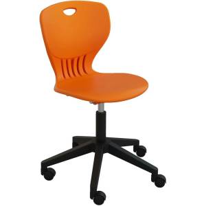 RFG Ученически стол RFG Maxima Move Black, полипропилен, до 120 kg, оранжев