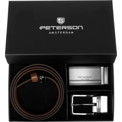 Peterson pánská dárková sada PTN KL-B006-S001 BLACK-BROWN 125