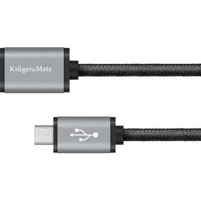 Kruger&Matz KM0332 USB-micro USB zásuvka-zástrčka, 1m