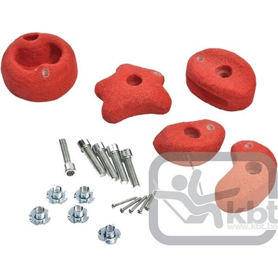 KBT lezecké kamene červené medium set 5 ks