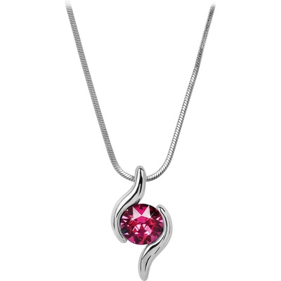 JSB se Swarovski Elements tmavě růžová vlnka fuchsia 15051
