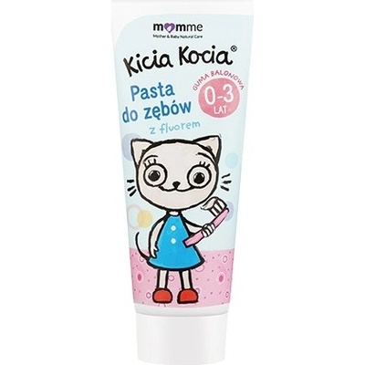 MomMe Fluoridová Kitty Cat 0-3 roky Bubble gum 50 ml