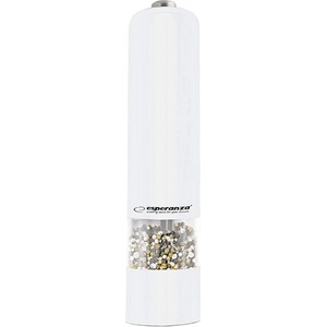 Esperanza Електрическа мелничка за сол и пипер Esperanza Malabar EKP001W, LED, Работа с 1 бутон, Бял (999EKP001W) - topmall