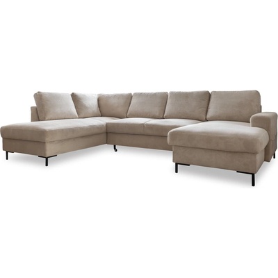 Miuform Бежов разтегателен ъглов диван от рипсено кадифе (ляв ъгъл) Lofty Lilly - Miuform (1084ON2)