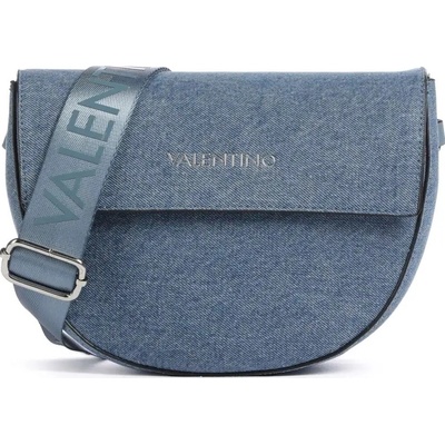 Valentino bags crossbody kabelka půlměsíc džínová modrá