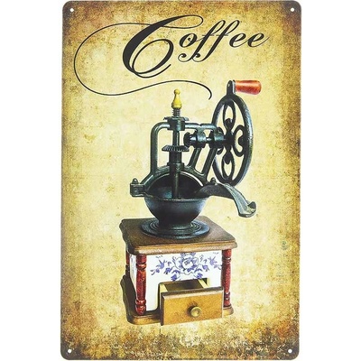 Retro plechová ceduľa Coffee 20x30cm