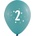 Globos Festival БАЛОНИ 10 БР. 12" - 30 СМ С ПЕЧАТ - ЦИФРА 2