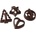 Fackelmann Форми за тесто с дръжка Fackelmann 43006, 4 бр, Кафяв (43006)