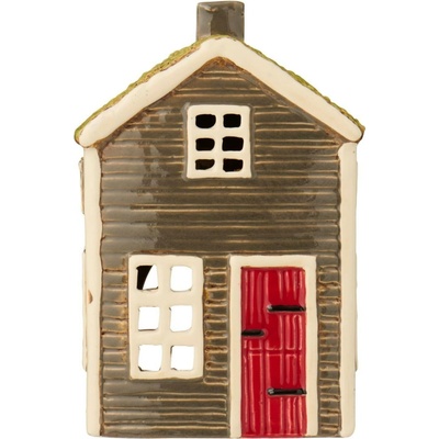Ib Laursen Keramický svícen Visby Red Door, hnědá barva, keramika