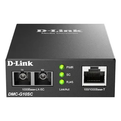 D-Link Медиа конвертор D-link DMC-G10SC/E, 100/1000Base-T to 1000Base-LX SC Single-Mode (10 km) (DMC-G10SC/E)