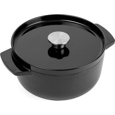KitchenAid Kastrol litinový s poklicí 26cm/5,2l černá