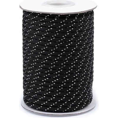 Šňůrka padáková 310230/4, černá, průměr 4mm (šňůra na metry)