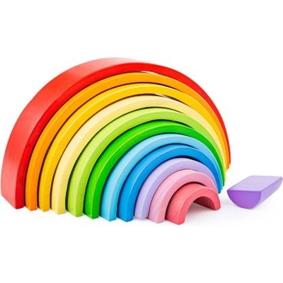 Bigjigs Toys Дървена подредба Дъга - голяма (bj498)