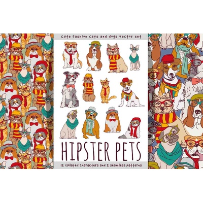 DIMEX ART Флизелинов фототапет хипстърско куче 375 x 250 см