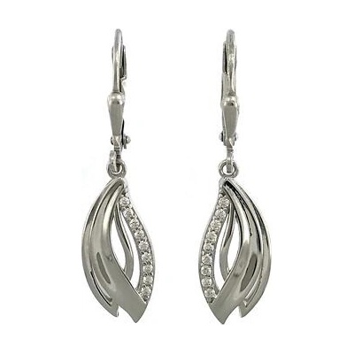 INFINITYSILVER Stříbrné visací náušnice ALIX se zirkony OE513