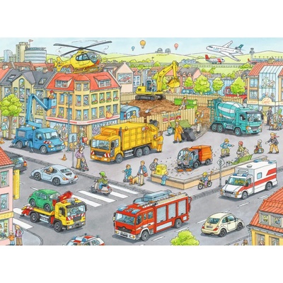 Ravensburger - Puzzle Vehicles in the City 100XL - 100 piese