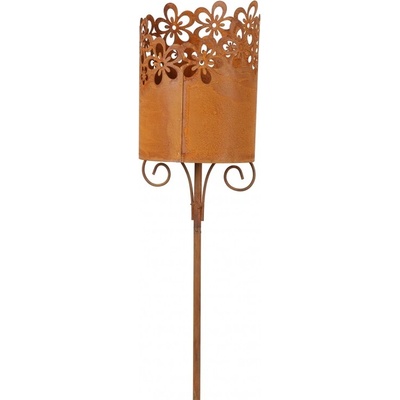 Zápich rezavý svícen Aster 122 cm