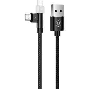 USAMS US-SJ478 U60 кабел за данни USB - microUSB, 100 см, ЧЕРЕН SJ478USB01 (SJ478USB01)