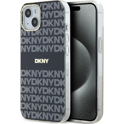 DKNY PC TPU s opakujícím se vzorem tónovaných pruhů Magsafe iPhone 14 černý (DKHMP14SHRHSEK)