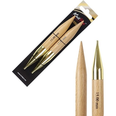 Vymeniteľné drevené kruhové ihlice Knitpro Basix Birch 15 mm