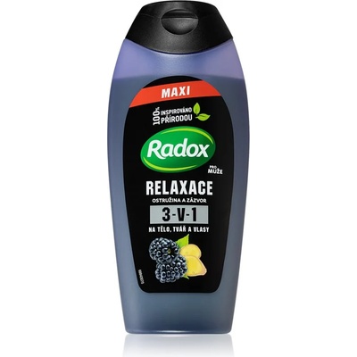 Radox Men Feel Wild душ гел за лице, тяло и коса за мъже 400ml