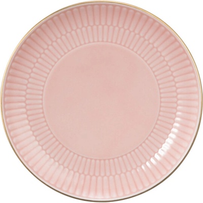 Mělký talíř 16 cm AMINA, růžová, gold edge, Seltmann Weiden