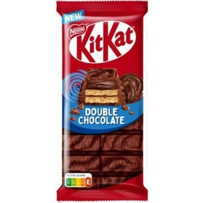 KitKat tabuľka Double chocolate s mliečnou a horkou čokoládou, s oblátkou a kakaovou náplňou 99 g