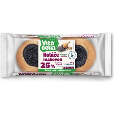 Vitacelia Koláče bezlepkové s náplňou makovou 100 g