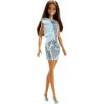 Barbie Кукла Barbie - Със синьо-зелена рокля с пайети (T7580)