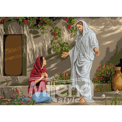 Milena Style Исус и Мария - гоблен със схема конци Ariadna 1: 1