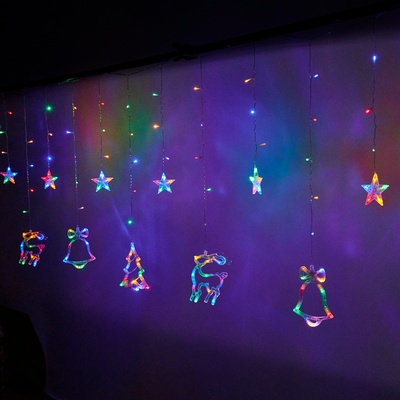 Creative Corner LED světelné sobí závěsy 2,5 m 138LED vícebarevné