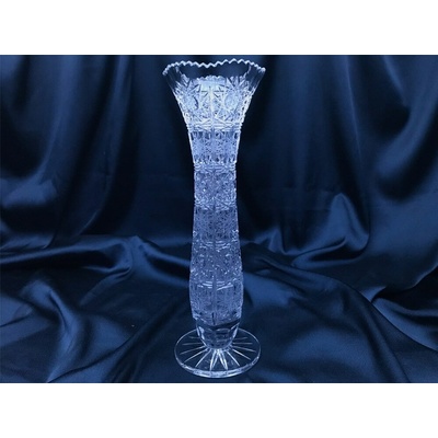 Krištáľová brúsená váza 23 cm