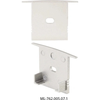 ML-762.005.07.1 Koncovka s otvorem pro AD, stříbrná barva, 1ks