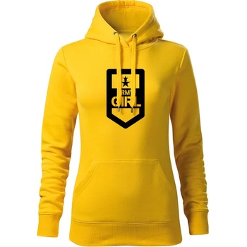 Image 1 of DRAGOWA дамски суитшърт с качулка, Army Girl, жълт, 320г/м2 (5975)