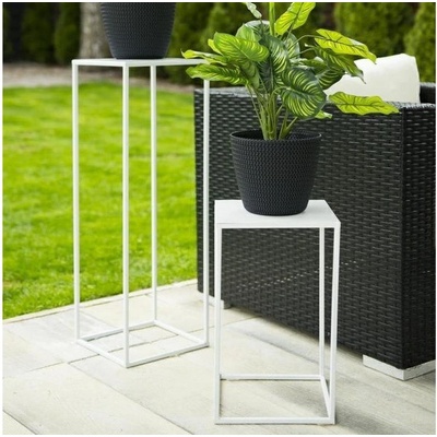 DekorStyle květinový stojan Ilja 40 cm bílý – Zboží Dáma