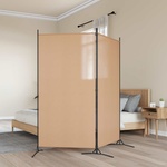 vidaXL Разделител на стая с 2 панели Бежово 175 x 180 cm Текстил (42039227)
