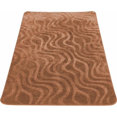 Takoy Koberec 140x180 vzor vlny hnedý-HT-00419 | 140 x 180 cm