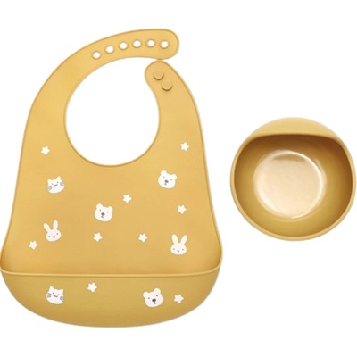 Lorelli Силиконов сет за хранене Lorelli Premium - 2 части, Yellow (10230710001)