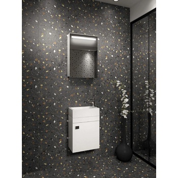 Gera Комплект водоустойчиви мебели за баня Ванеса 40 см, цвят бял (Komplekt_Vanesa)