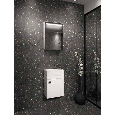 Gera Комплект водоустойчиви мебели за баня Ванеса 40 см, цвят бял (Komplekt_Vanesa)