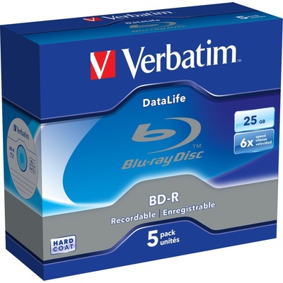 Verbatim BD-R 25GB 6x, jewel, 5ks (43836) – Zboží Živě