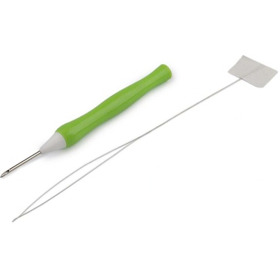 Stoklasa Dutá jehla / vyšívací pero s navlékačem AIRO Ø1,5 mm Balení: 1 sada, Varianta: 2 zelená sv. 2 zelená sv.