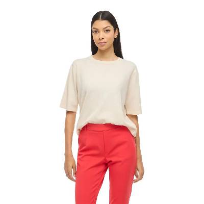 Тениска Vila Malu O-Neck Knit short sleeve T-shirt - Beige (Sandshell / Melange)