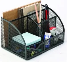 Office Products Настолен органайзер мрежа заоблен черен