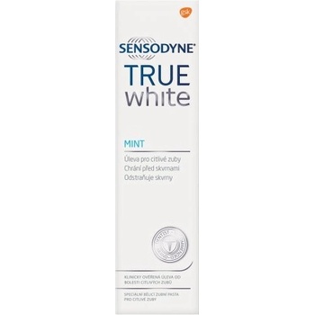 Sensodyne True white mint zubná pasta 75 ml + zubná kefka soft