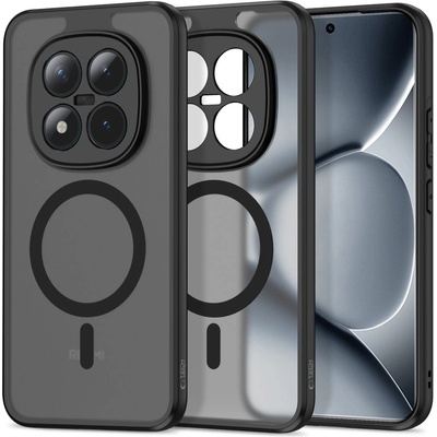 Tech-Protect Твърд кейс с MagSafe пръстен за Xiaomi Poco M8 Pro / Redmi Note 15 Pro+ Plus 5G от Tech-Protect MagMat - Matte Black (5906302353002)