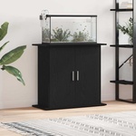 vidaXL Стойка за аквариум, черен дъб, 81x36x73 см, инженерно дърво (862152)